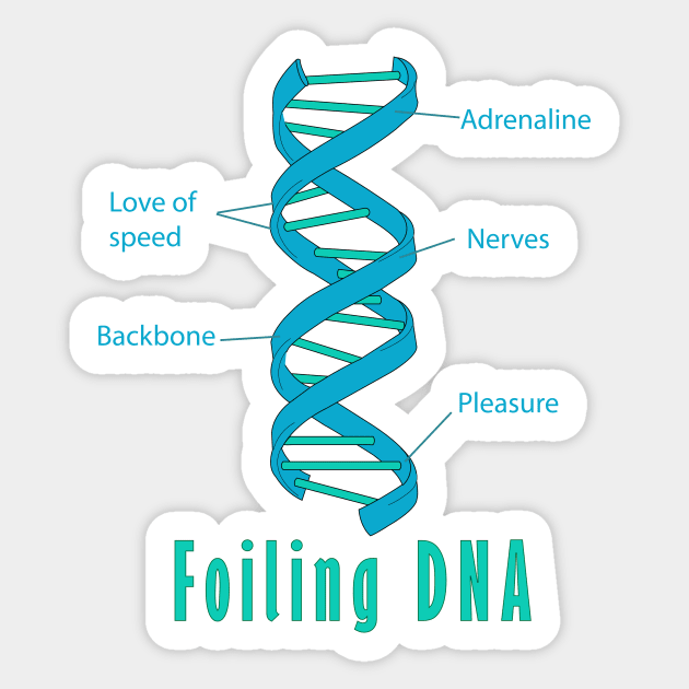 Foiling DNA Sticker by bluehair